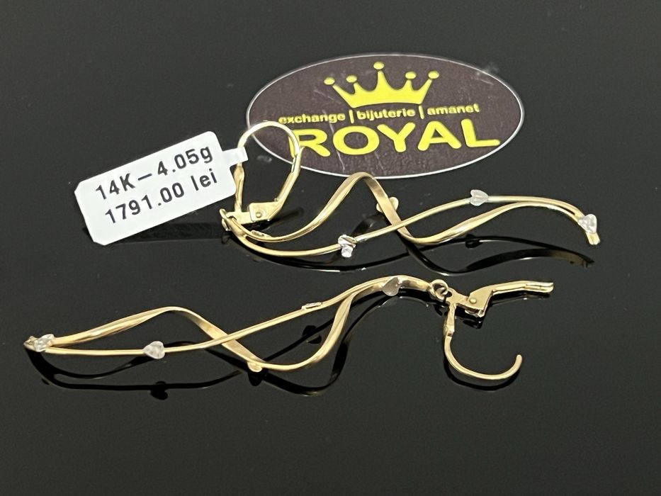 Bijuteria Royal CB : Cercei aur 14k 585  4,05 gr