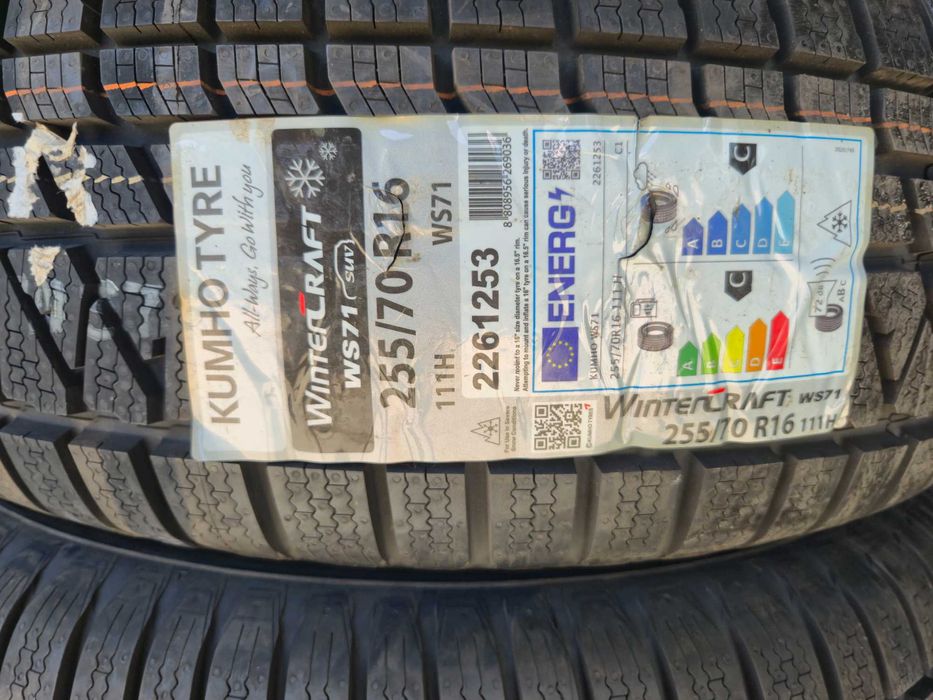 4 Anvelope M+S IARNA - 255/70/16 111H - Kumho WinterCraft WP71 SUV - NOU - DOT 2023 !
