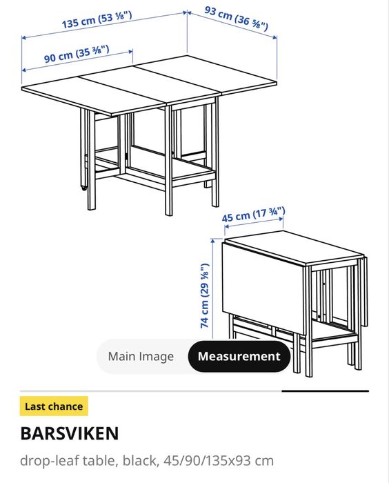 Masă extensibila Ikea cu 6 scaune pliabile și perne