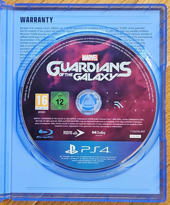Guardians Of The Galaxy PS4 Playstation PS5 Плейстейшън Диск Marvel PS