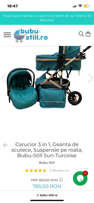 Căruț 3in1 + leagăn electric + centru de activități