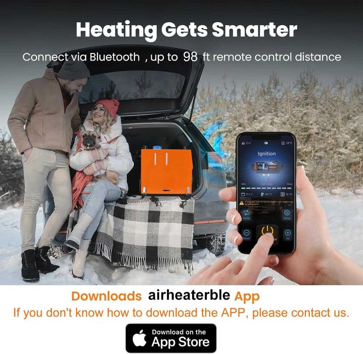 Webasto STANIS Sirocou 12V  8 kw + bluetooth auto portabil soba Vevor