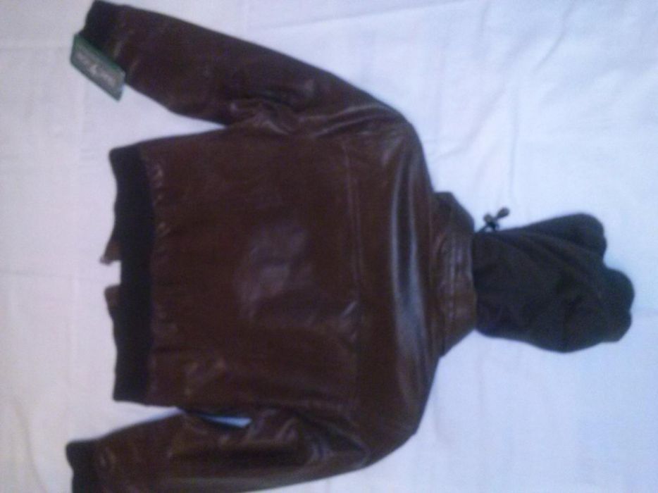 Geaca dama din piele maron