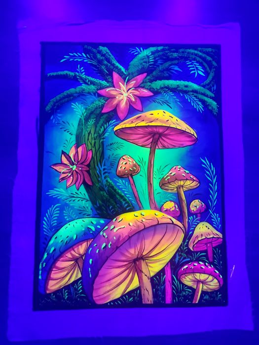 Неонови ръчно рисувани UV картини ( 15 % отстъпка в момента)