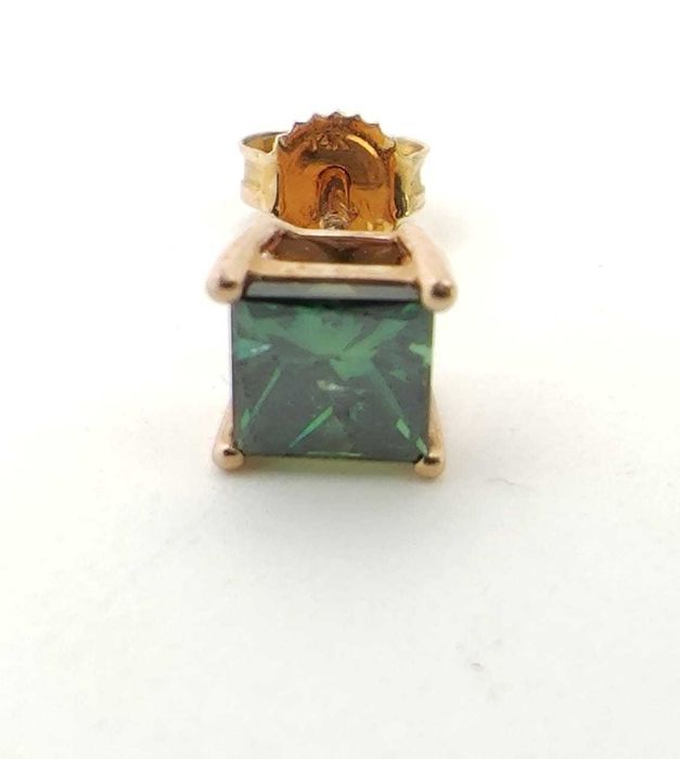Cercel aur roz 14k cu diamant natural 0,7ct