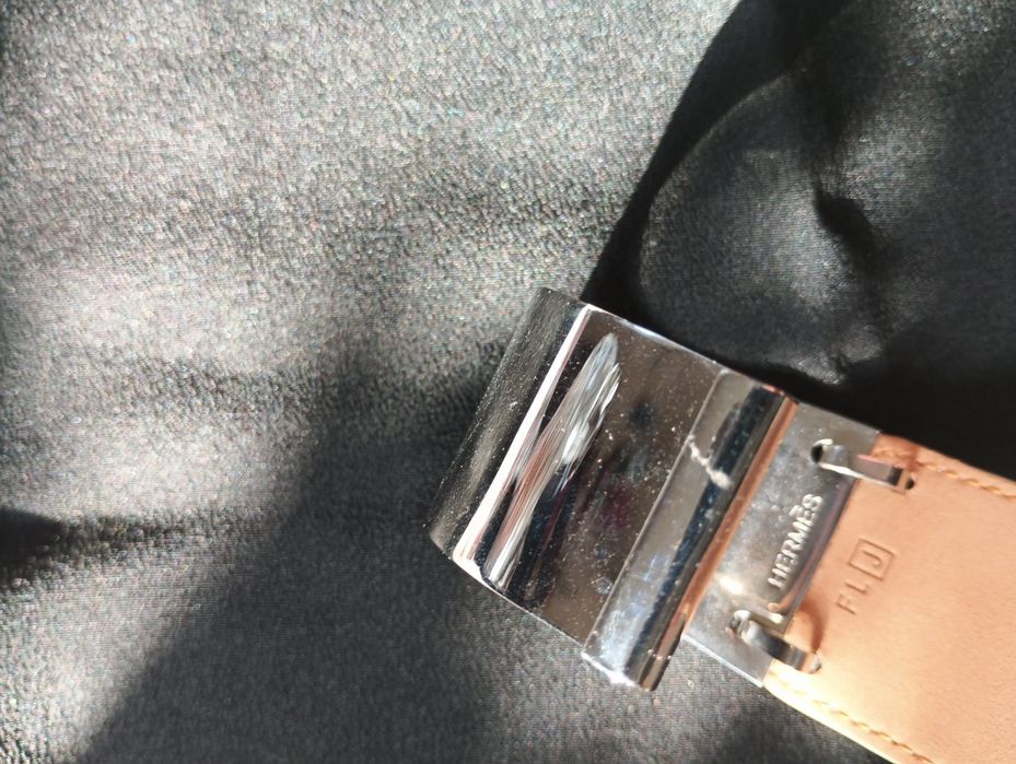 Гривни HERMES - бяла и черна - естествена кожа