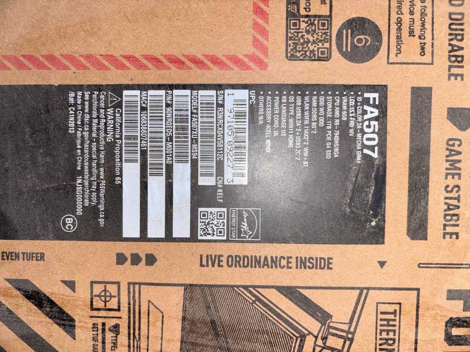 ИДЕАЛЬНОЕ состояние!!! Ноутбук — ASUS TUF Gaming A15 (FA507XU-MS94)