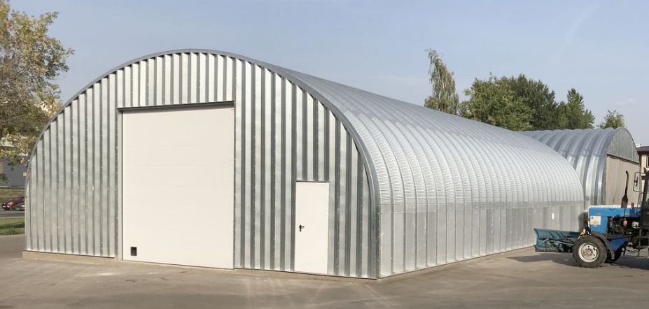 Арочный бескаркасный сборный разборный ангар