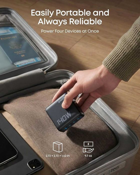 Зарядка Anker Charger 140W, 4-Port, PD 3.1