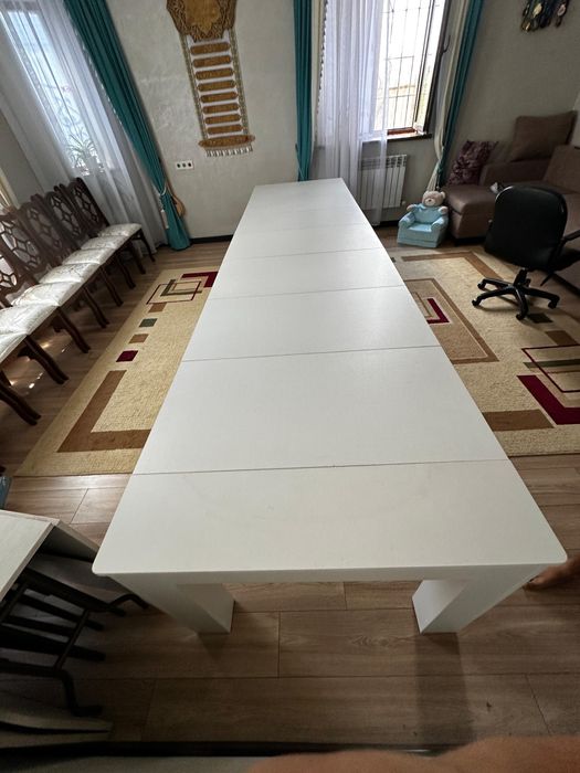 Стол трансформер белый