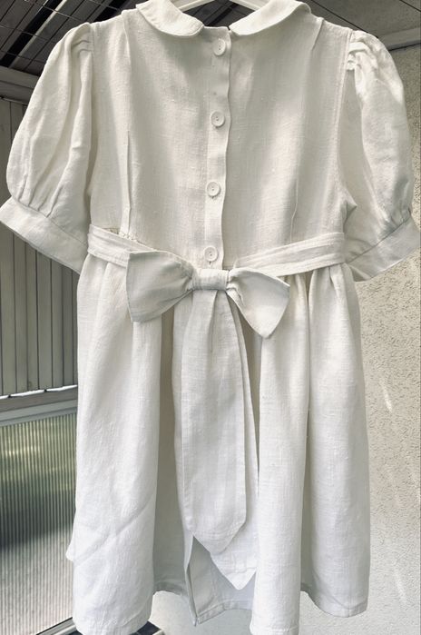 Уникална бутикова детска рокля груб лен Германия