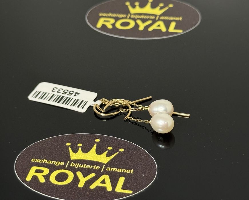 Bijuteria ROYAL : Cercei AUR 14K NOU / 1.23 GR