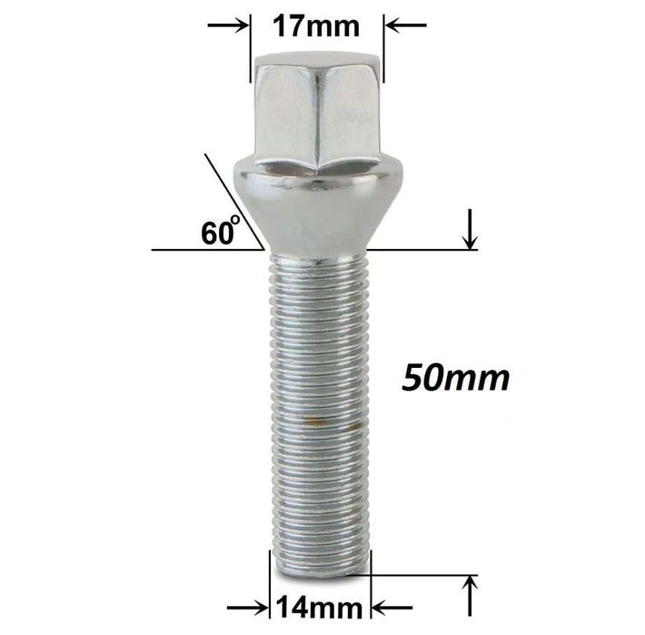 Болт за джанти тип конус 14мм x 1.50мм