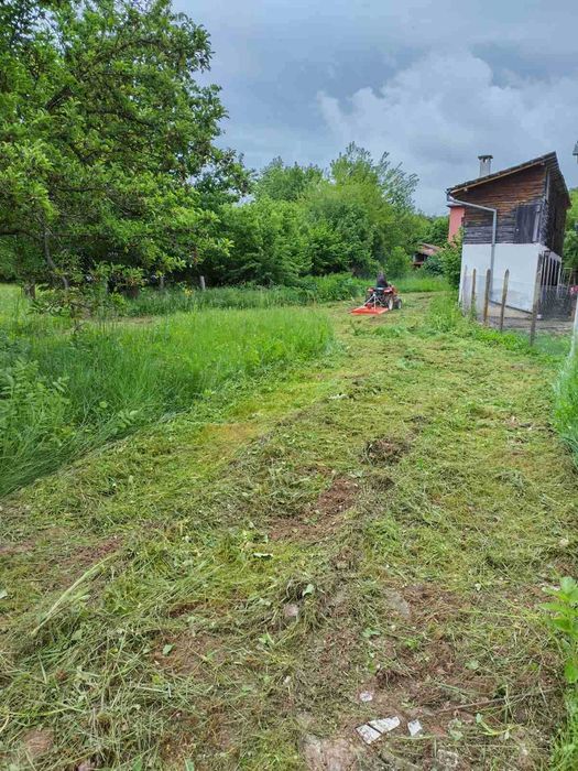 Фрезоване, косене и оран с малък трактор 4х4