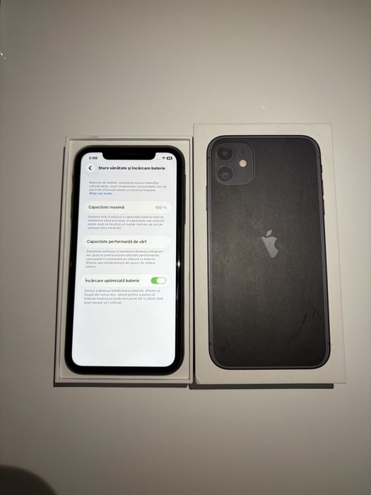 iPhone 11 Black Nou 5G,  100% Baterie Originala lui,16 17 Air