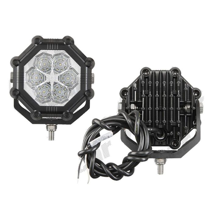 Lampa lucru Universal, 12/24V 81x107mm, tip bec LED, putere 40W,3000 lm indeplineste norma IP68 ; cu optiunea de lumina inversa - 4W,,