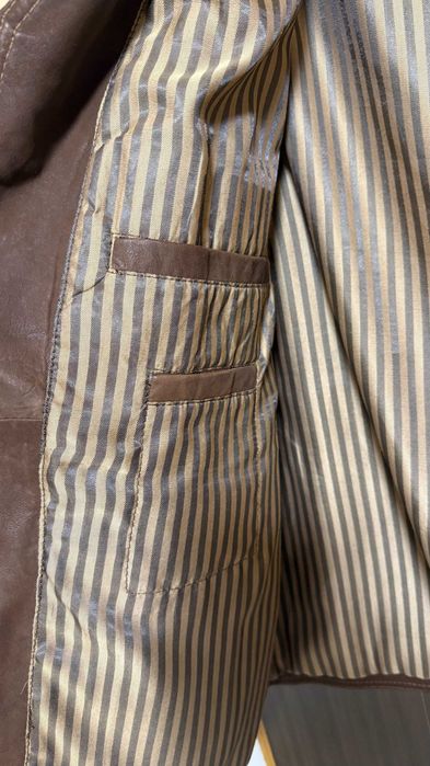 Vesta piele fina ,barbati ,Germania culoare coniac ,noua fara eticheta