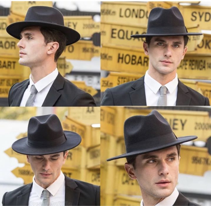 Шляпа черная длинная