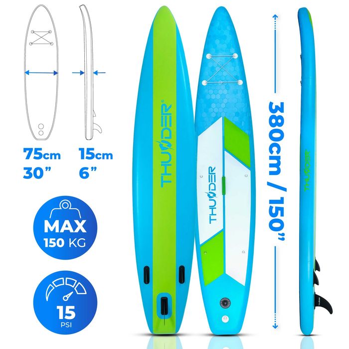 Placa Stand Up Paddle ITTO 380 cm + Scaun Caiac Noua, Sigilata Set Complet