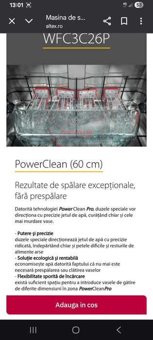 Mașina de spălat vase noua