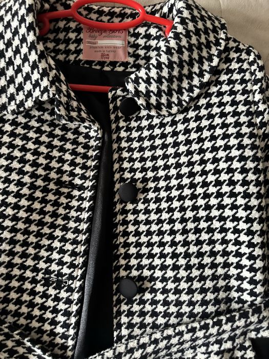 Детско карирано палто