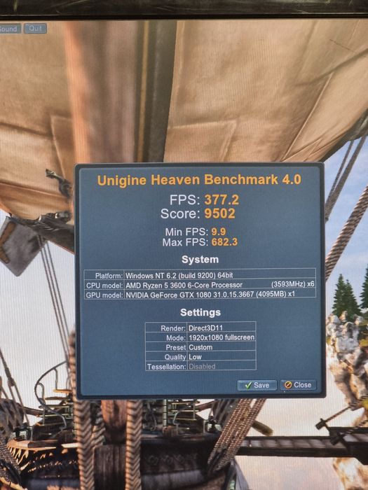 Геймърски Компютър/R5 3600/16GB RAM/512GB/GTX 1080 8GB