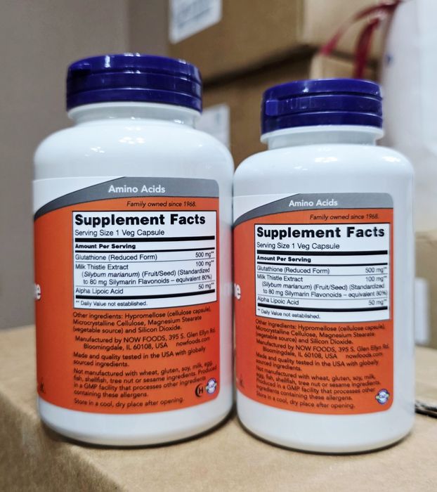 ДОСТАВКИ НЕТ Now глутатион 500мг 60шт 120шт Made in USA
