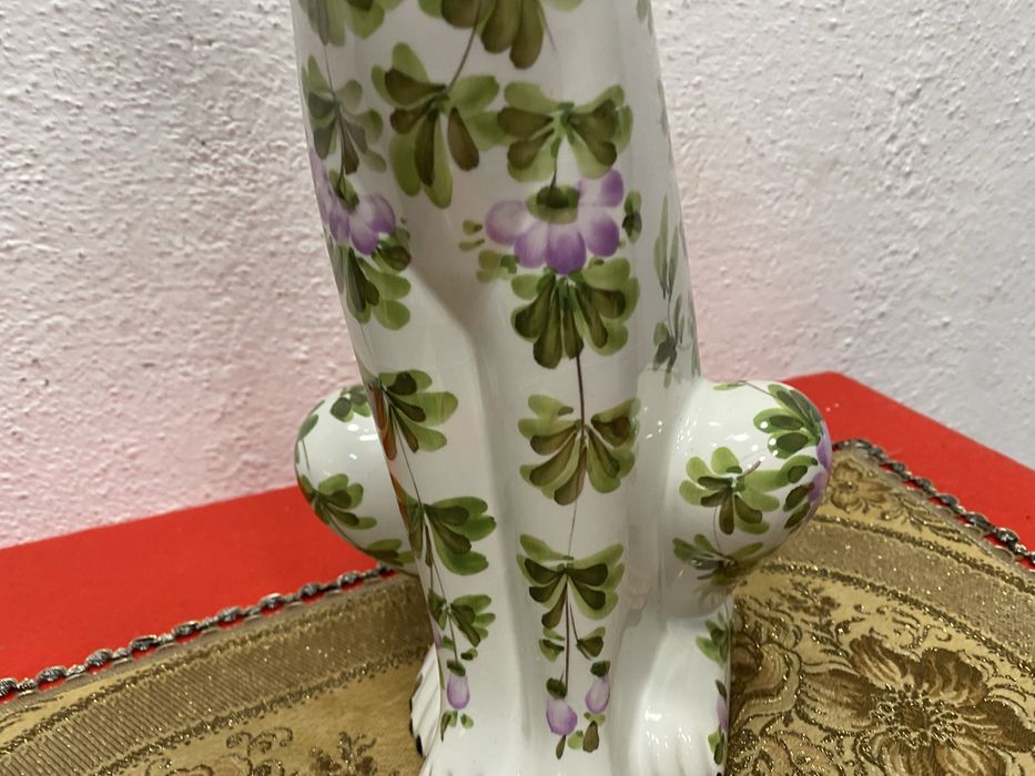 Италианска порцеланова котка с цветя  60 см