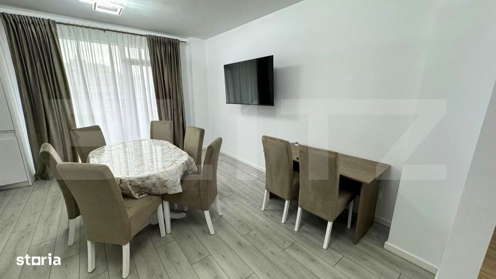 Apartament de inchiriat cu doua dormitoare si doua bai, in bloc nou