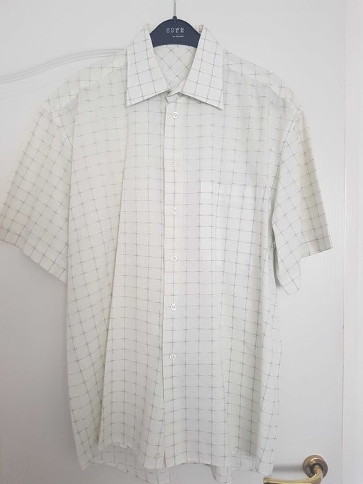 Camasa alba cu dungi albastre Pierre Cardin  41