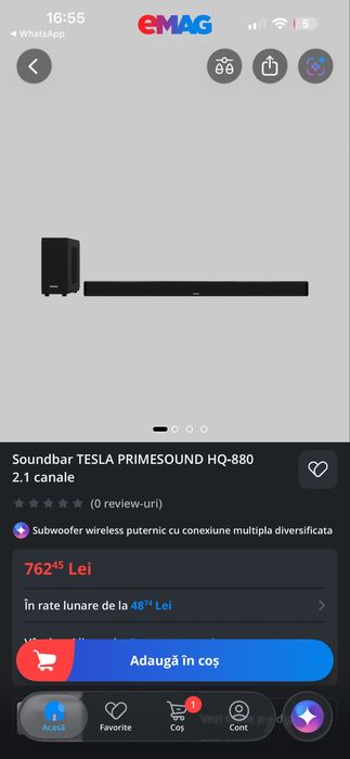 Soundbar Tesla ca nou!!!