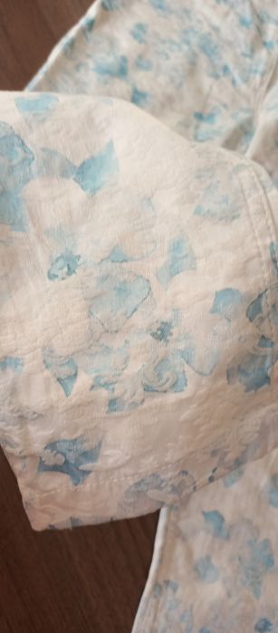 Брючки бело-голубые