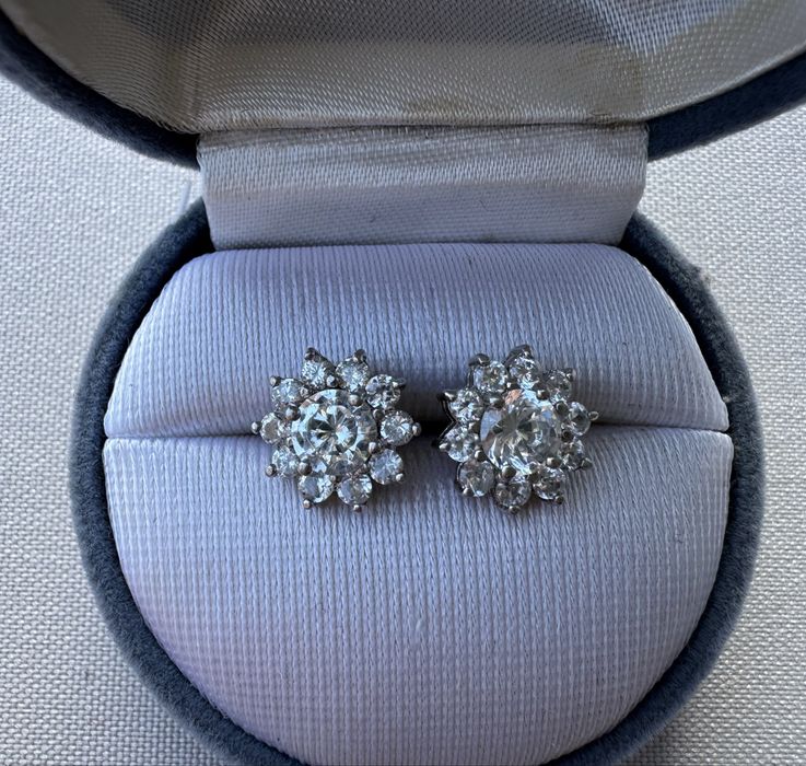 Cercei din argint si cubic zirconia