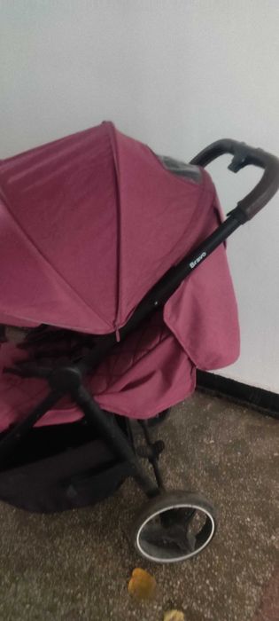 Cărucior sport Carrello Bravo - Roz/Burgundy - All-season, stare bună