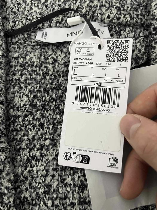 Дамско Палто на MANGO размер L oversized