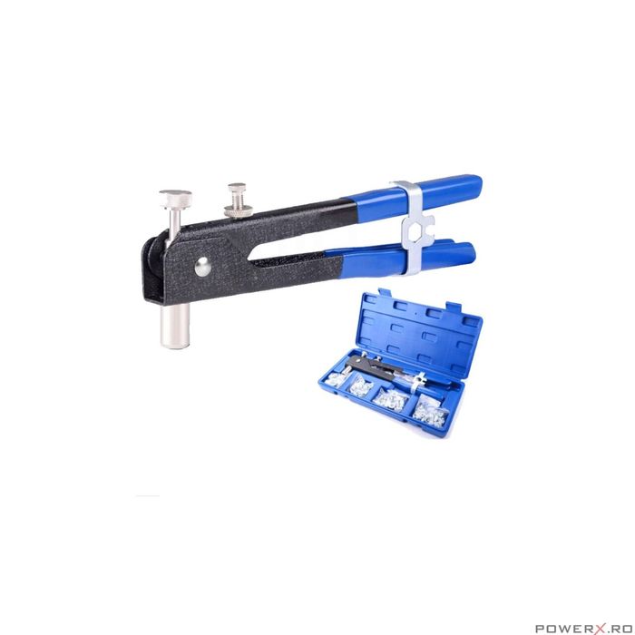 Set pistol cleste de nituit pentru piulite M3-M8,106 piese Silver