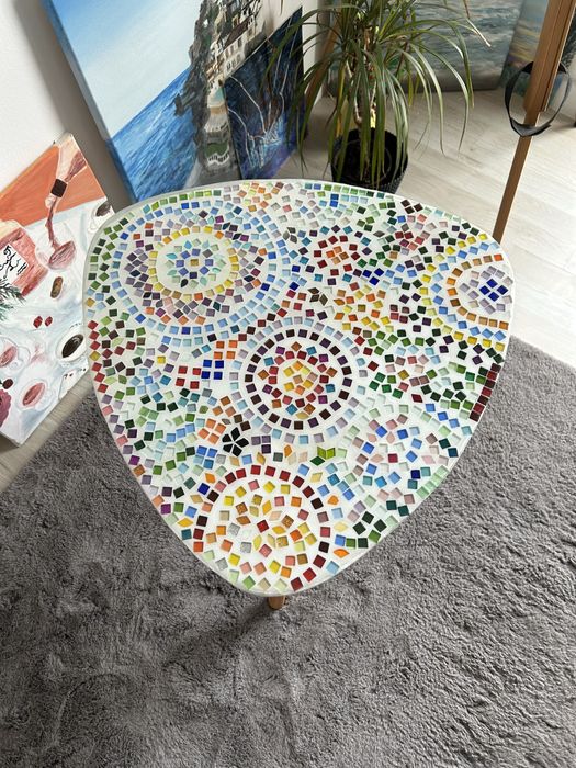 Masa de cafea handmade stil mozaic