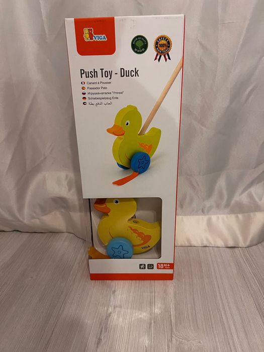 Дървено пате за бутане