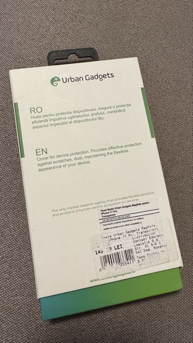 Husa transparenta Urban gadgets iPhone 17 Pro cu MagSafe