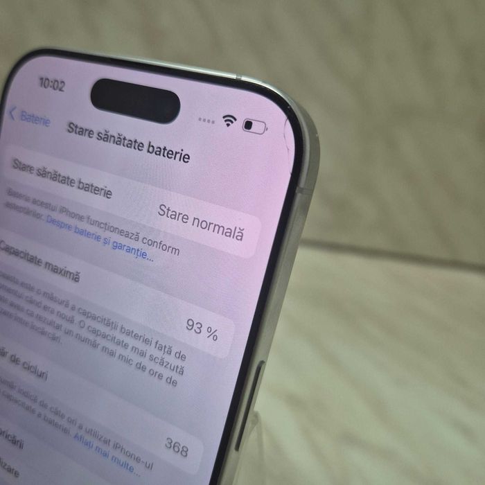 Telefon Apple iPhone 16 Pro 128 White 93% bat Zeus Amanet Rahova 34817