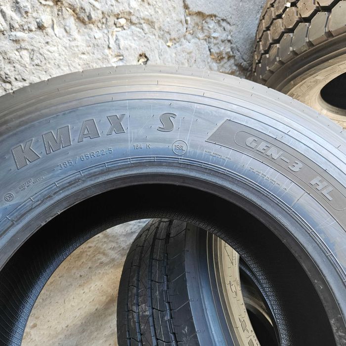 Нови тежкотоварни гуми 385/65R22.5 Goodyear KMaX S Gen-3 HL 164K 158L DOT4925 made in Luxembourg
