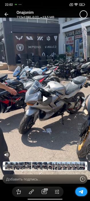 Motochikl bor nasiy savdo bolib tolashga 250 abs 400 bor