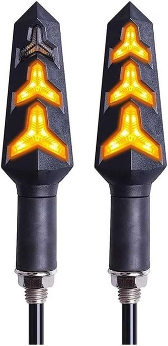 Диодни LED мигачи с бягащa светлина за Мотор/Скутер/Атв - 2бр.