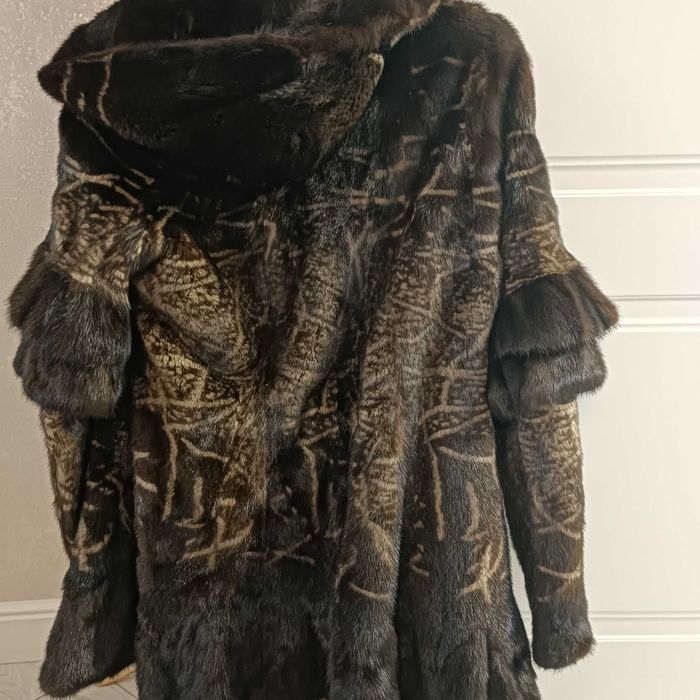 Норковая шуба с копюшоном