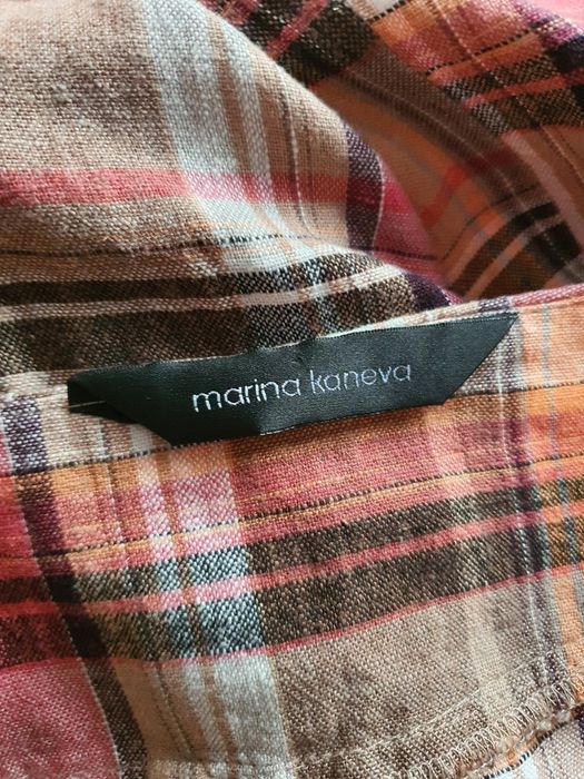 Fusta midi in carouri Marina Kaneva 
Masura 16
58% in ,42% vascoza 
Lu