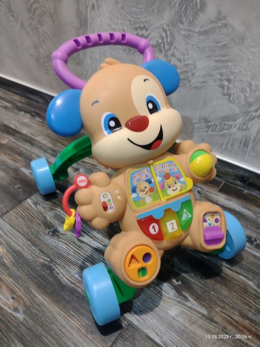 Проходилка за бутане Fisher Price Smart Stages Музикално кученце, на б