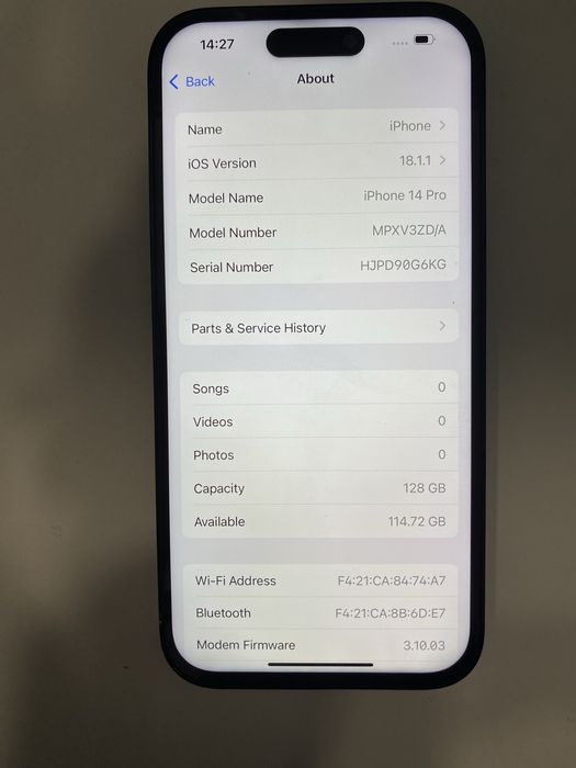 iPhone 14 Pro 128GB ID-hff420
