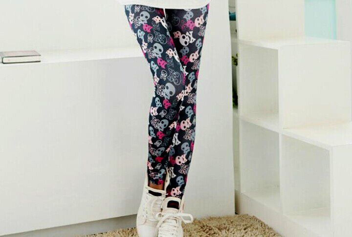 NOU! Colanti tattoo skull print dama dress