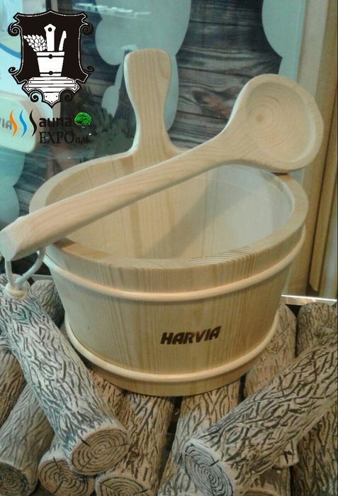 Ведро (шайка, ушат, черпак) аксессуары для сауны и бани