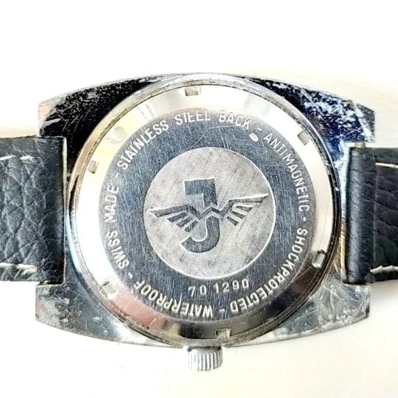 VINTAGE JOVIAL DE LUXE DAY-DATE 21 j. Мъжки механичен часовник с ръчно навиване, работещ, с нова кожена каишка.